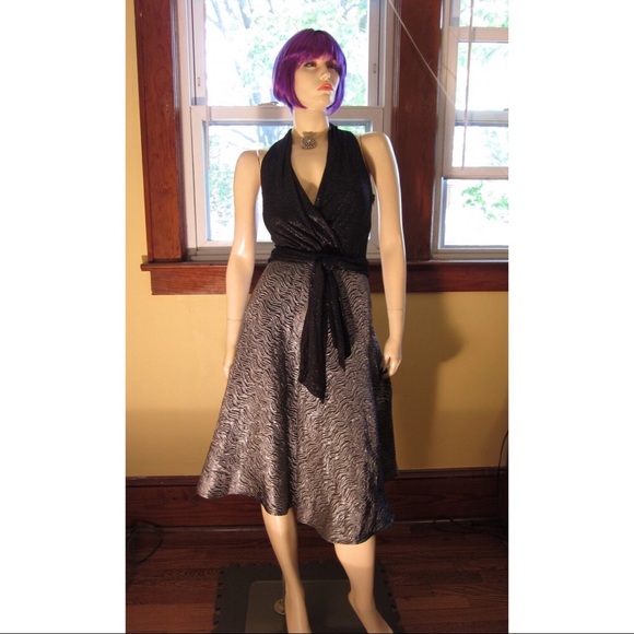 Vintage Suzi Chin Maggy Boutique Metallic Glam Party Dress - Picture 3 of 6